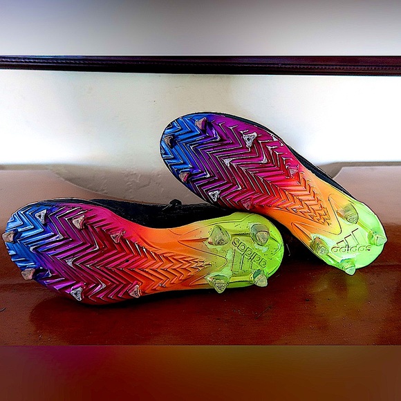 Adidas Adizero Mens Size 12 Football Cleats Big Mood Athletic Black Emoji Shoes - Picture 7 of 7